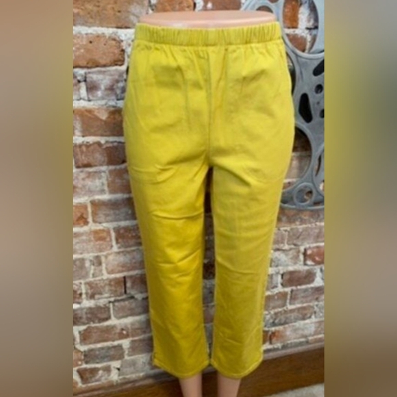 denin and company Denim - Denin And Company Bright Yellow Cropped Pants